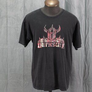 Skateboard Shirt (Retro) - Darkstar Knight Logo in Red and Grey - Men's Large